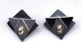 Black &amp; Silver Modern Geometric Earrings