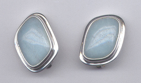 Amazonite &amp; Sterling Silver  Gemstone Earrings
