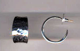 Silver hoop earrings