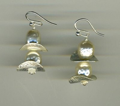 Pearl & Silver Earrings
