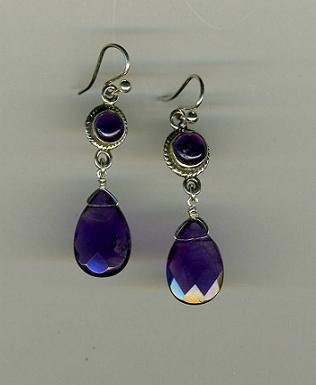 Amethyst &amp; Silver Earrings