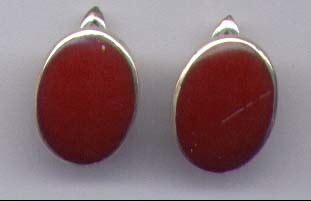 Carnelian Earrings With Sterling Silver