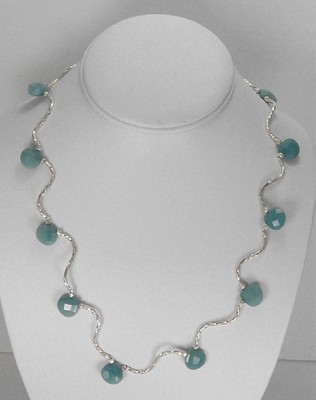 Amazonite & silver necklace