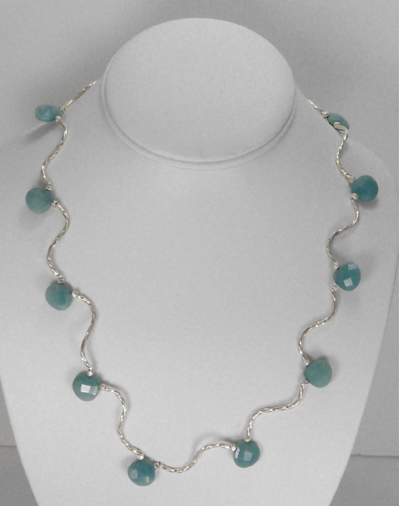 Amazonite &amp; silver necklace