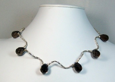 Silver & topaz necklace