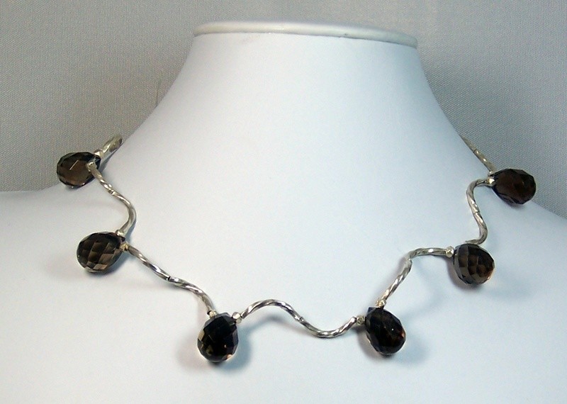 Silver &amp; topaz necklace