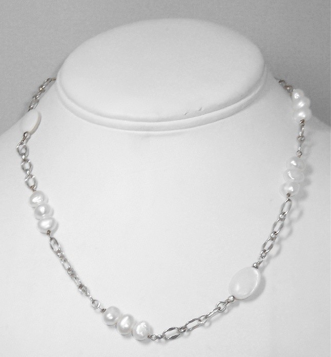 Sterling silver & pearl neckalce