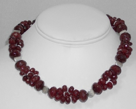 Cherry Quartz & Sterling Silver Designer Necklaces
