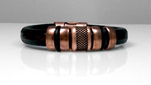 Brown leather bracelet