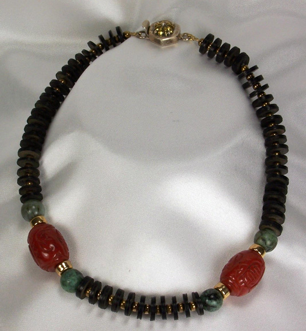 Recycled African Record Disk Necklace