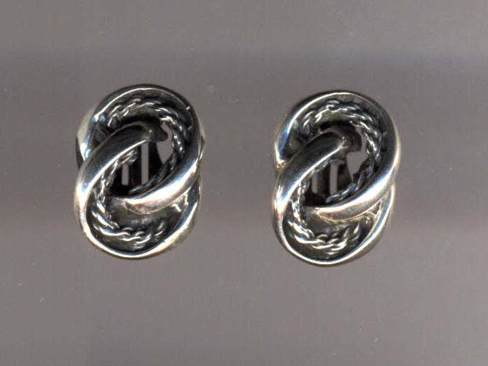 Silver figure eight earrings
