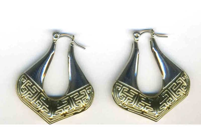 Silver &amp; gold hoop earrings