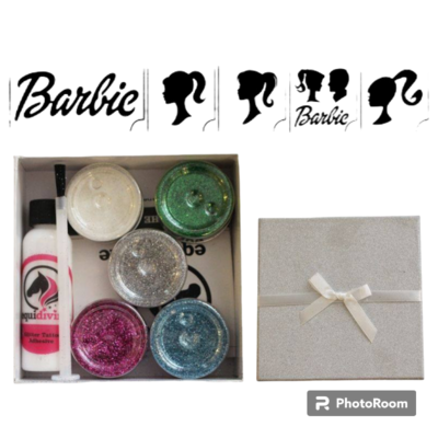 Barbie Glitter Tattoo Quarter Mark Gift Set