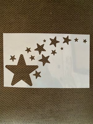Shooting Stars Plastic Stencil Reusable A4