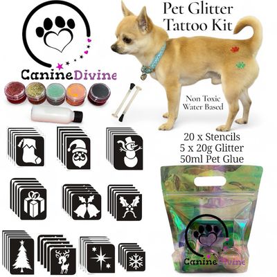 Dog Grooming Christmas Glitter Tattoo Kit
