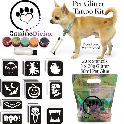 Dog Grooming Halloween Glitter Tattoo Kit