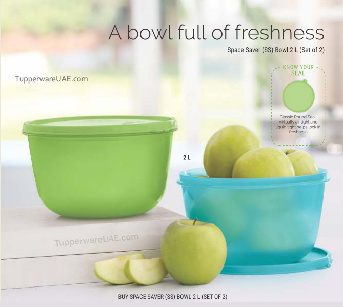 Tupperware SS Bowls 2L - Set of 2