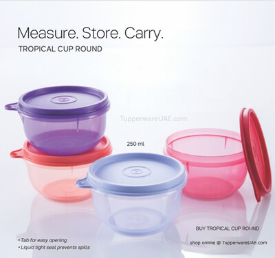 Tupperware Tropical Round Cup 250ml 1pc