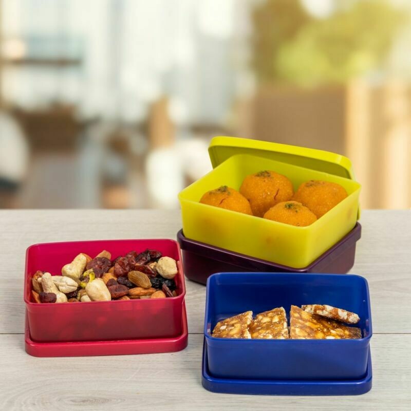 Tupperware Mini Square Away 160ml - Set of 4