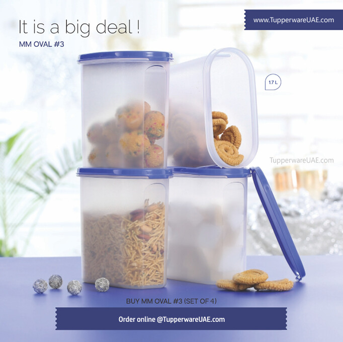 Tupperware MM Oval 1.7L - Set of 4