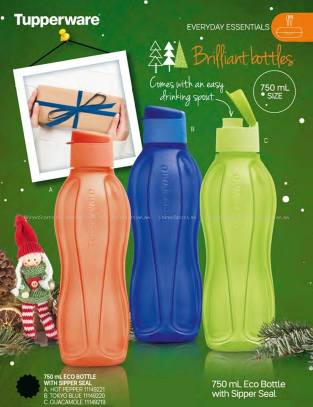 Tupperware FlipTop Bottle 750ml - 1pc