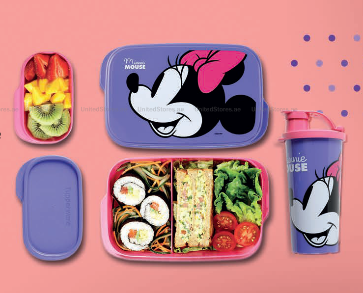 Tupperware Tupper Slim Lunch Box With Micky Mouse Kids Design, 590 ml /  19.95 fl oz