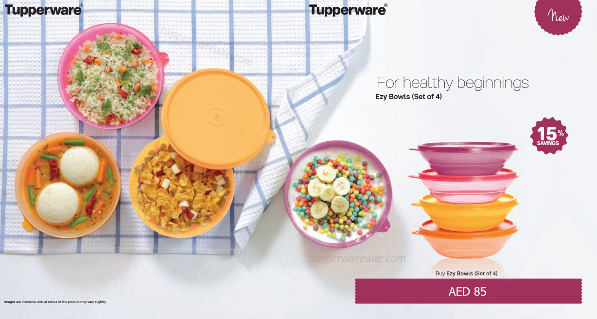 Tupperware Ezy Bowls - Set of 4