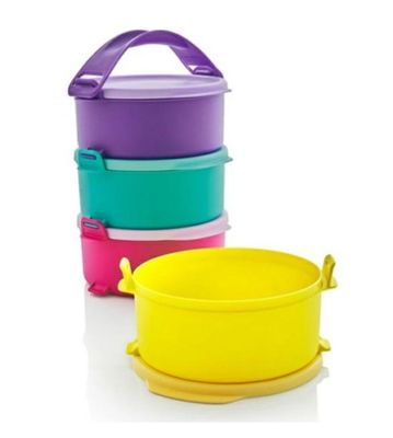 Tupperware Click To Go Round 550ml - Set of 4 Tupperware Click To Go Round 550ml - Set of 4