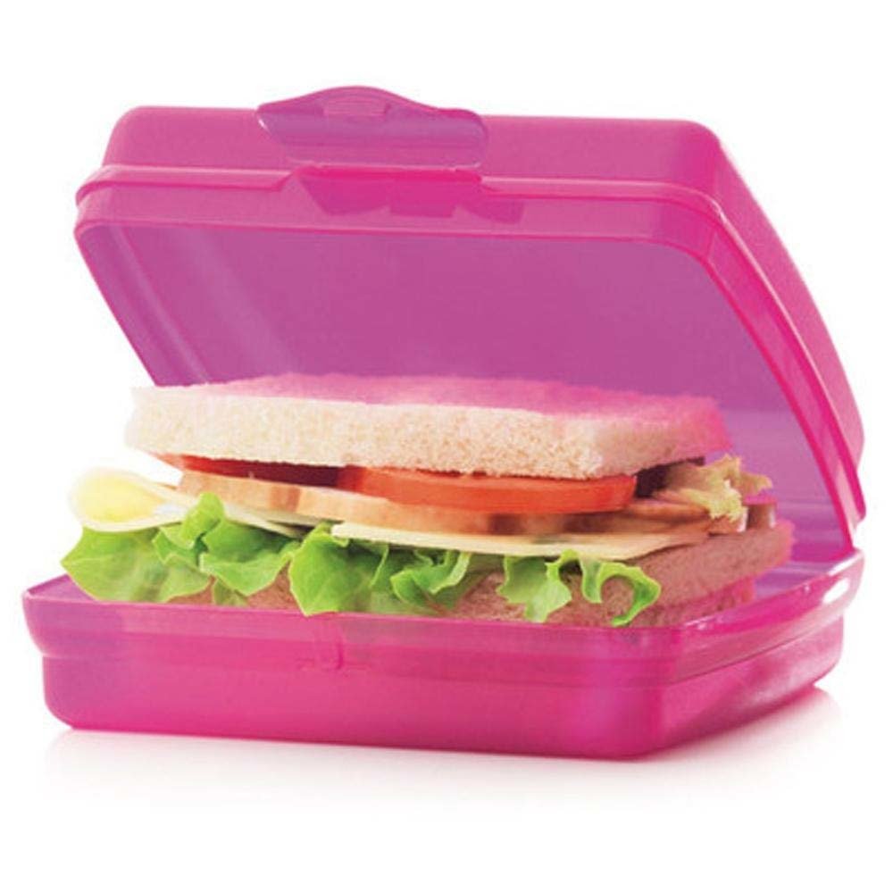Tupperware Sandwich Keeper Hinged Lunch Box Semi-Translucent Green ❤️