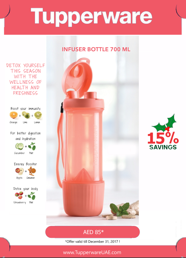Tupperware Infuser Bottle 700ml - 1pc