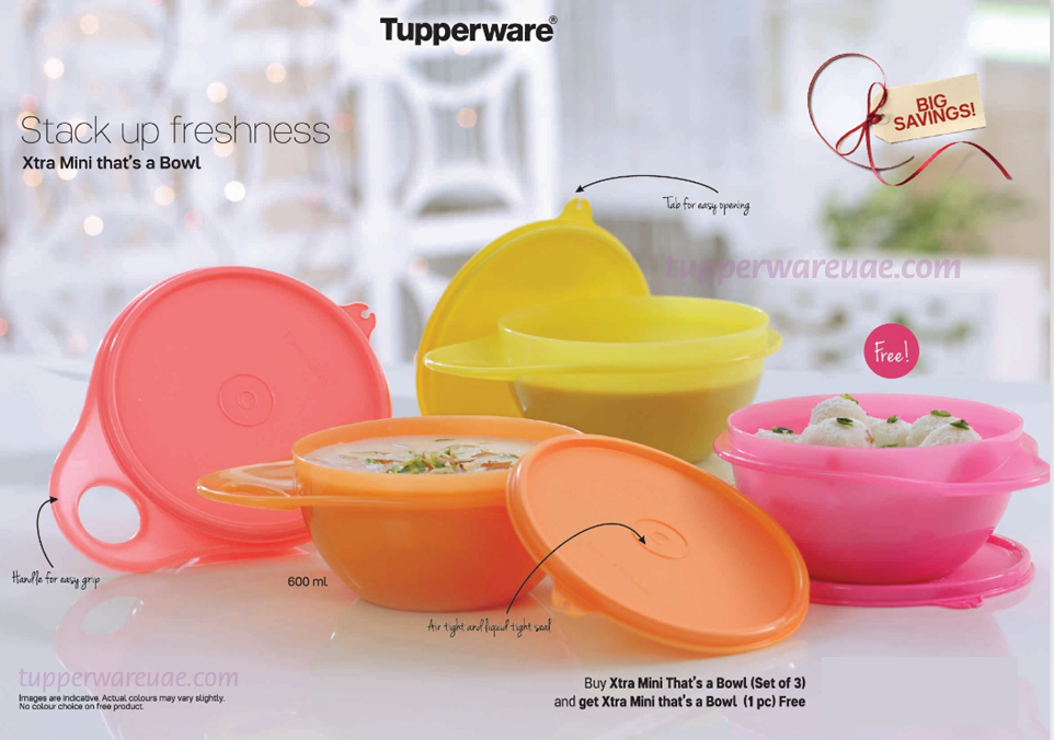 Tupperware That&#39;s A Bowl 600ml Set of 3+1 FREE