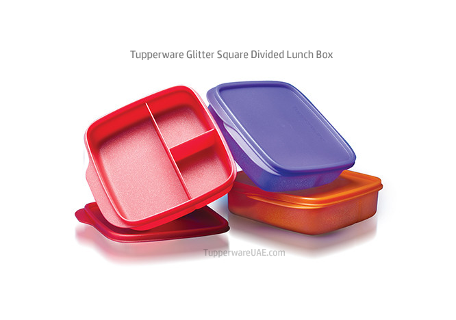 Tupperware Square Divided Lunch Box 550ml Dubai UAE