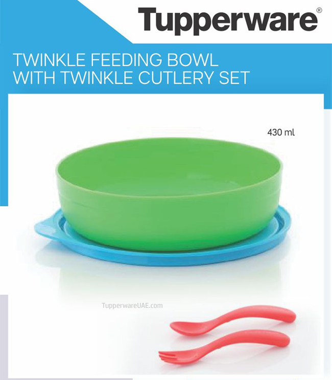 Tupperware Feeding Bowl with Cutlery Set