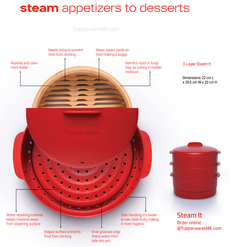 調理器具 Tupperware Steam it! Tupperware Steam-It (Tupperware Steamer) : Amazon.sg: Home
