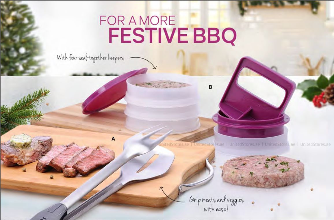 Tupperware Hamburger Press &amp; Keepers Set