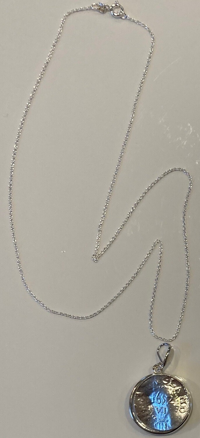 New! Sterling Silver Chain for Sixpence