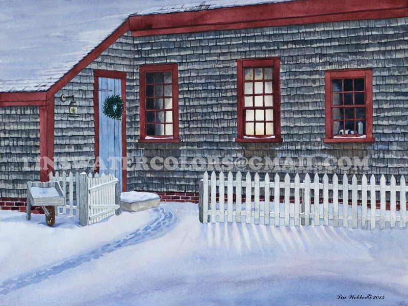 The Caleb Nickerson House Back Elevation Winter