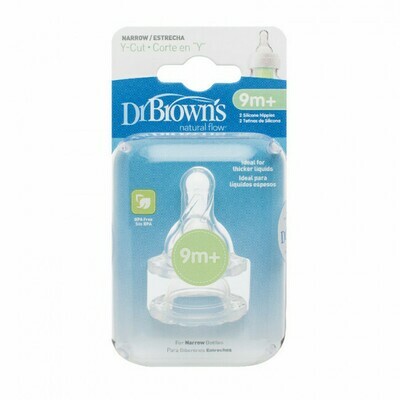 Dr Brown silicone teats sizes available are level 4 Y cut (2 per pack )