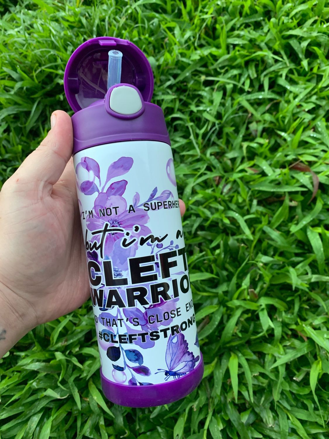 Personalised Cleft Warrior Kids Drink Bottle