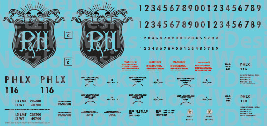 Parrish &amp; Heimbecker (PHLX) Covered Hopper Decals