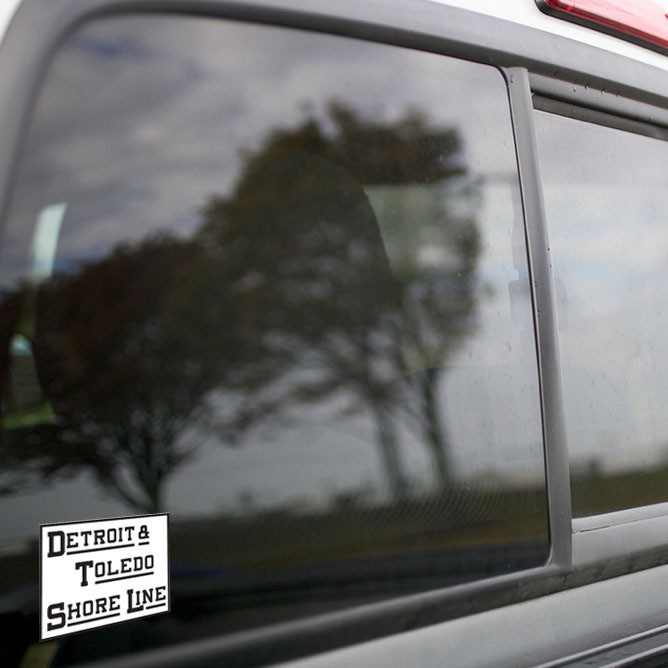 Vinyl Sticker - Detroit Toledo Shore Line (DTSL White/Black) Logo