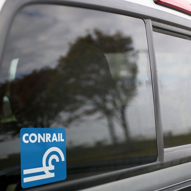 Vinyl Sticker - Conrail (CR) Logo (Blue/White)