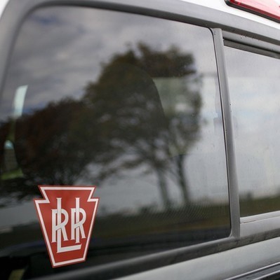 Vinyl Sticker - Long Island Railroad Keystone Logo (Red/White)