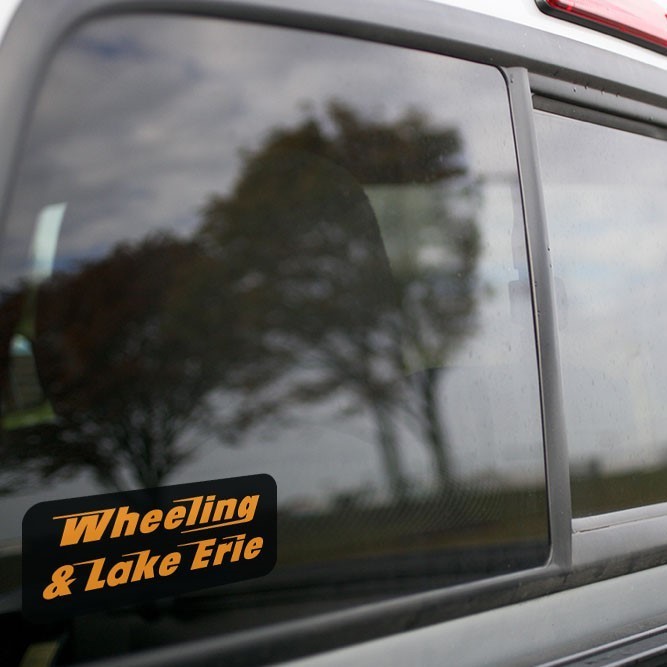Vinyl Sticker - Wheeling and Lake Erie Railroad Speed Logo (WE)