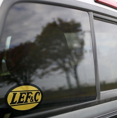 Vinyl Sticker - Lake Erie, Franklin & Clarion (LEF) Yellow Logo