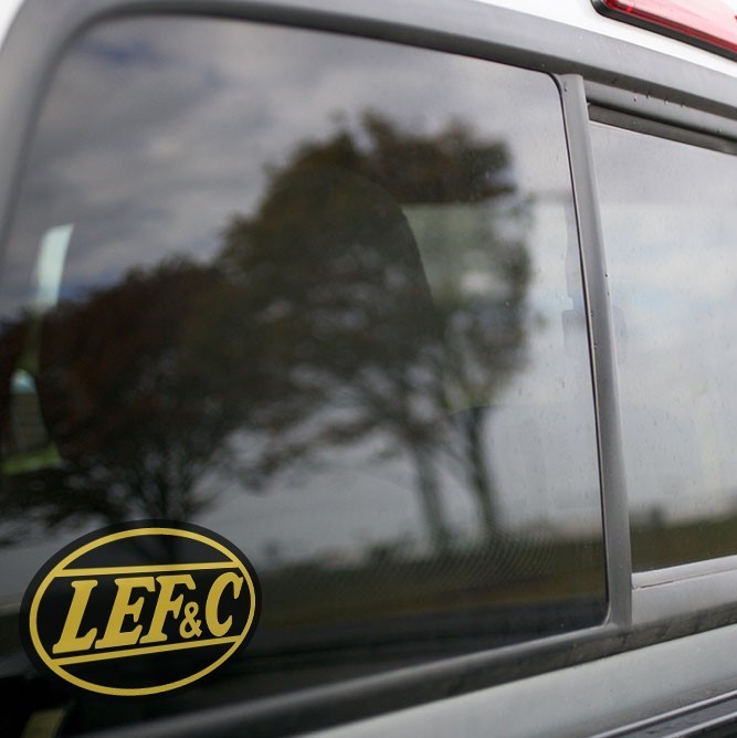 Vinyl Sticker - Lake Erie, Franklin &amp; Clarion (LEF) Black Logo
