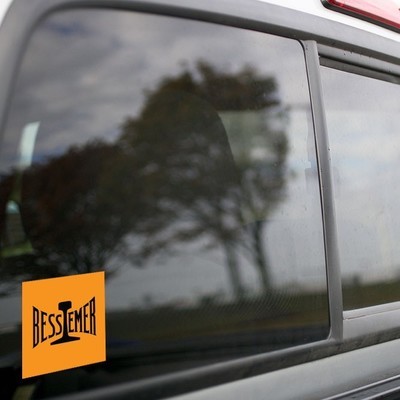Vinyl Sticker - Bessemer and Lake Erie Logo (BLE) (Orange/Black)
