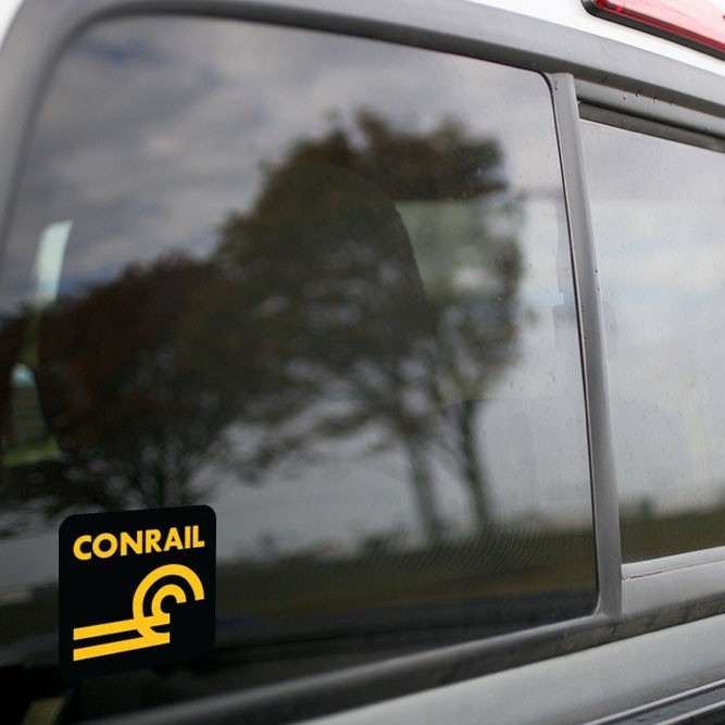 Vinyl Sticker - Conrail (CR) Logo (Black/Gold)