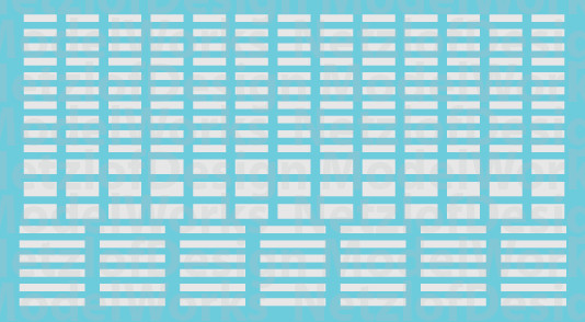 N Scale - FRA Blocks, Non-Reflective Waterslide Decals White