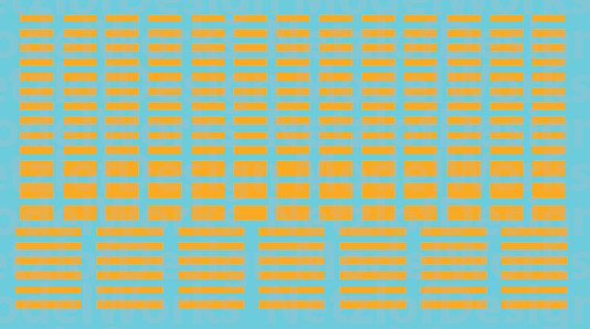 HO Scale - FRA Blocks, Non-Reflective Waterslide Decals Yellow